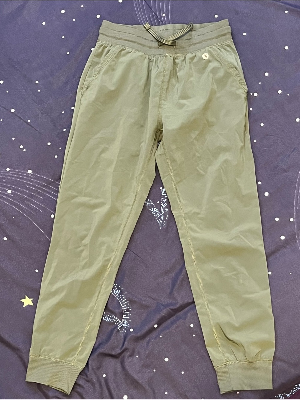 Girls Sz 7/8 Xersion Olive Green Kids Jogger Quickdry Pants